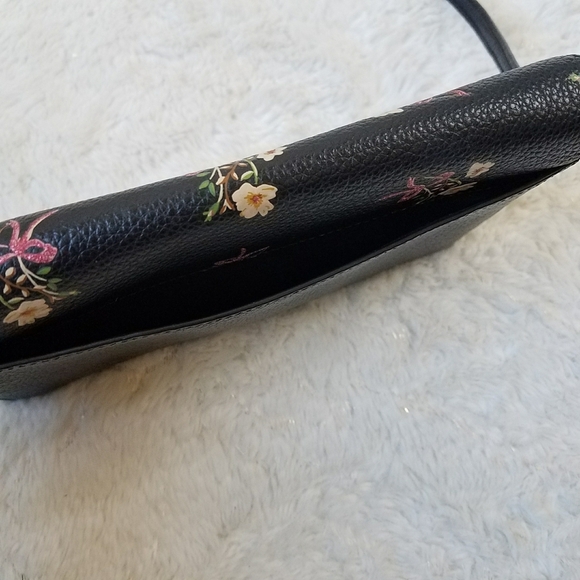 COACH Foldover Crossbody Clutch With Floral Bow Print - Picture 11 of 11